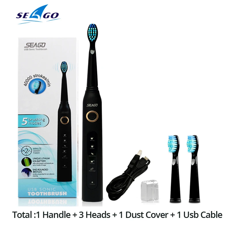 carregador usb, recarregável, com conjunto de cabeças para substituição