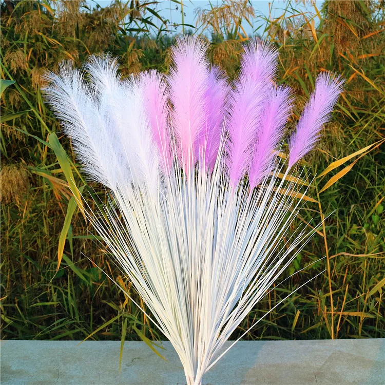 10 piezas de simulacion de hierba de cauna искусственный Кола де perro hierba boda escena Decoration Interior planta verde en