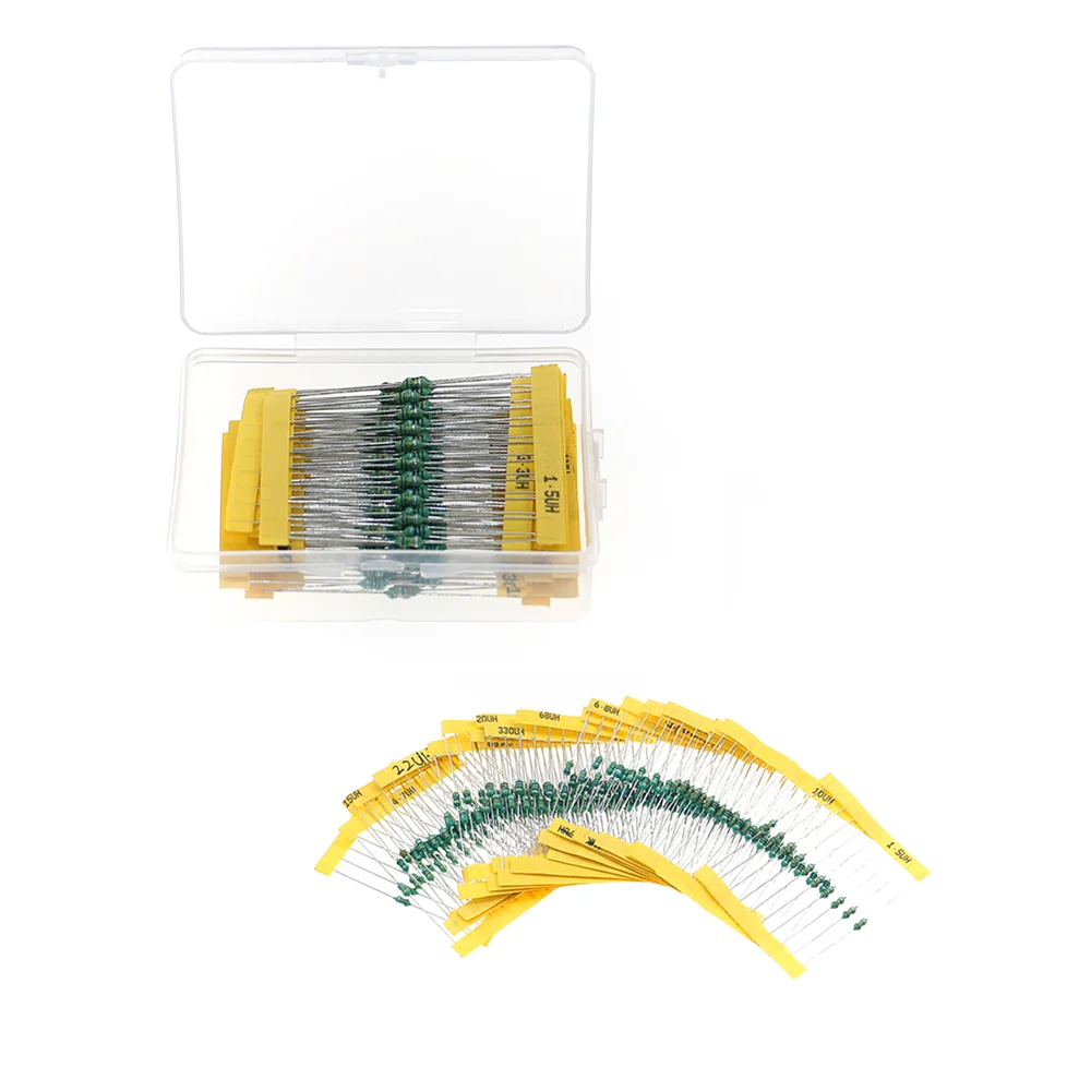 Inductor Assortment Kit 20Values 0307 Inductor Assorted Kit 1uH-4.7MH 1/4W Color Ring Inductance