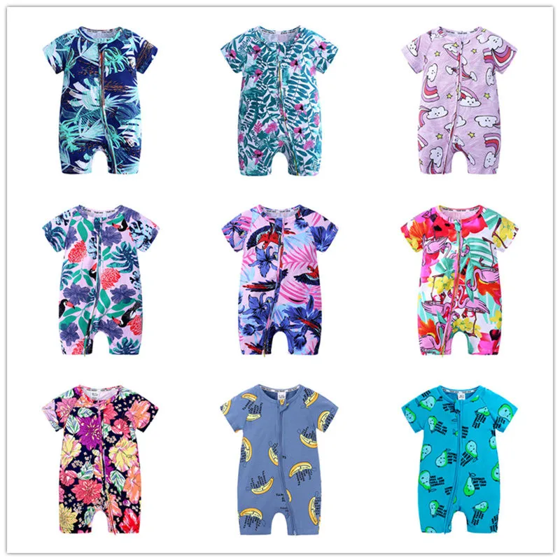 Baby Cartoon Unicorn Whale Squid Long Sleeve Romper Onesie Bodysuit Jumpsuit