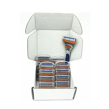 

Custom 1pcs Holder 16pcs Blades Men 5 Layer Shaver Razor Blades Shaving Cassettes Shaving Blades Replaceable Gilletee Fusione