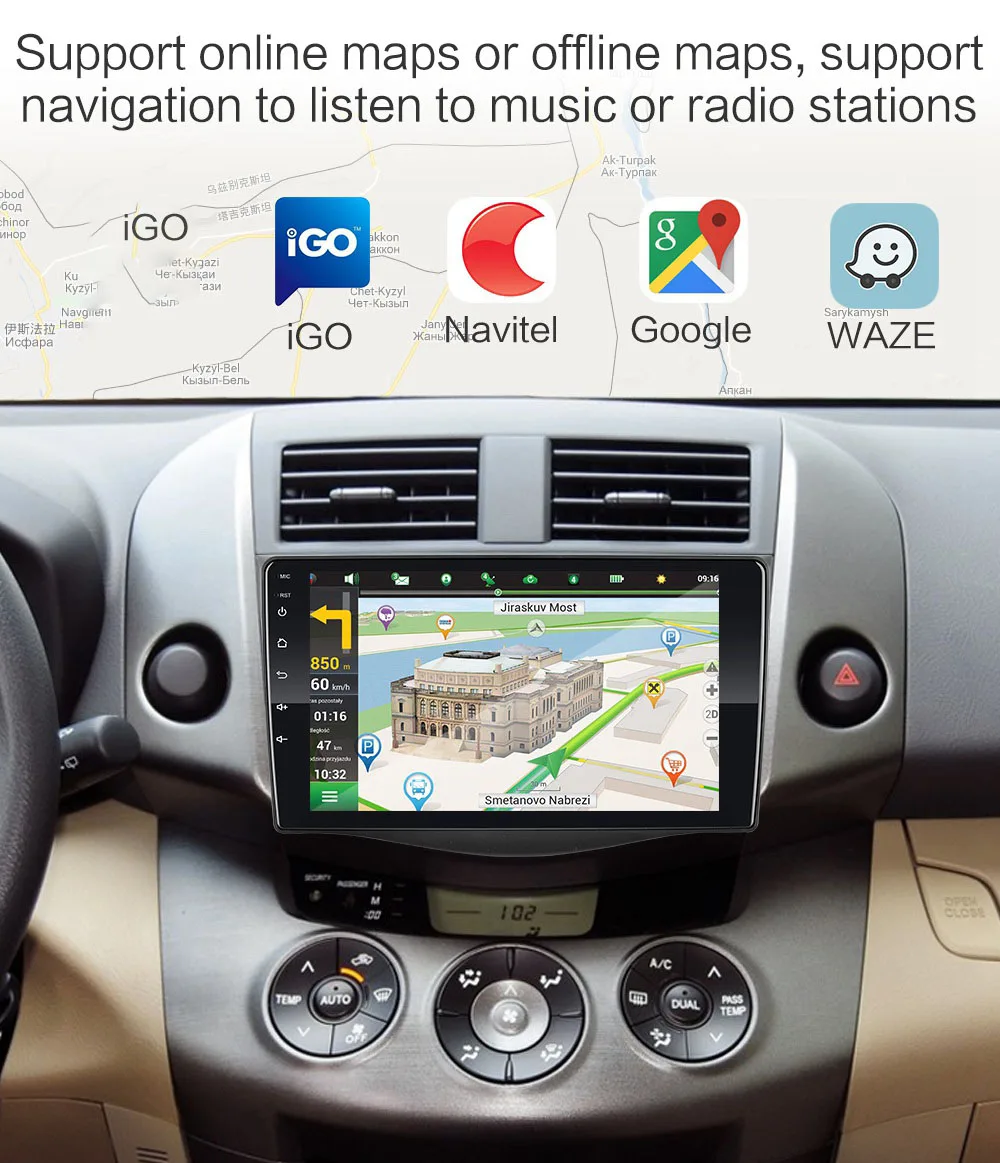 Автомагнитола 2 din 1" Android мультимедийный плеер gps wifi Bluetooth плеер для Toyota Volkswagen hyundai Киа Renault Suzuki 1G 2G 4