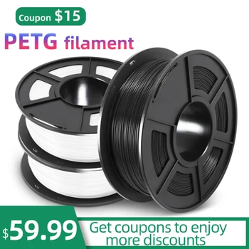 

PETG Filament 1KG 3D Printer Filament PETG 3kg PETG Plastic For 3D Pen Filament Extruder Filament Black White Grey