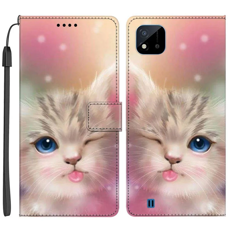 cute samsung phone case Flip Leather Case For Samsung Galaxy Note 20 3 4 5 8 9 10 Pro Plus Lite S20 FE Painted Phone Wallet Stand Book Cover Card Holder silicone case samsung