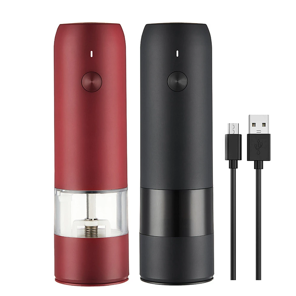 Electric Pepper Grinder Usb Rechargeable, Automatic Pepper And Salt