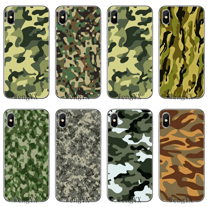 Камуфляжный армейский чехол в стиле милитари для iPhone XR X XS Max 8 7 6s 6 plus SE 5s 5c 5 iPod Touch
