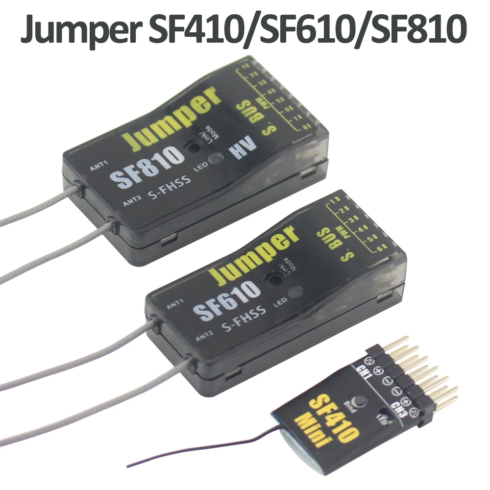 

Jumper SF410 SF610 SF810 Min 4CH 6CH 8CH S -FHSS Receiver SBUS PWM Output For T16 Pro Plus T8SG Futaba T14SG Radio Transmitter