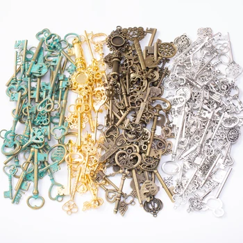 

100g/lot Vintage key zinc alloy charms pendant for DIY Bracelet Necklace metal accessories jewelry findings 8064