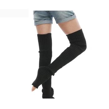 

Women Long Knitted Leg Warmers Stocks For Ballet Latin Dance Pilates Winter Warmed 4 Color Fitness Sports Gym Leg Stocking