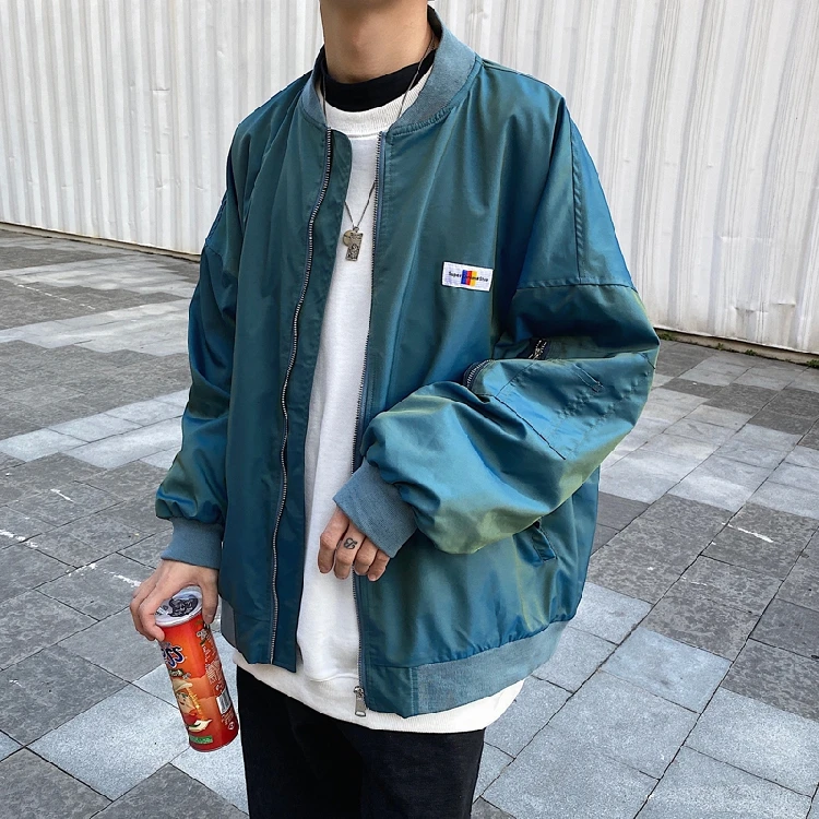 

Mens Colorful Gradient Jackets and Coats Oversized Streetwear for Men Fall Fashion Clothing Trends Harajuku Lightweight Jacket