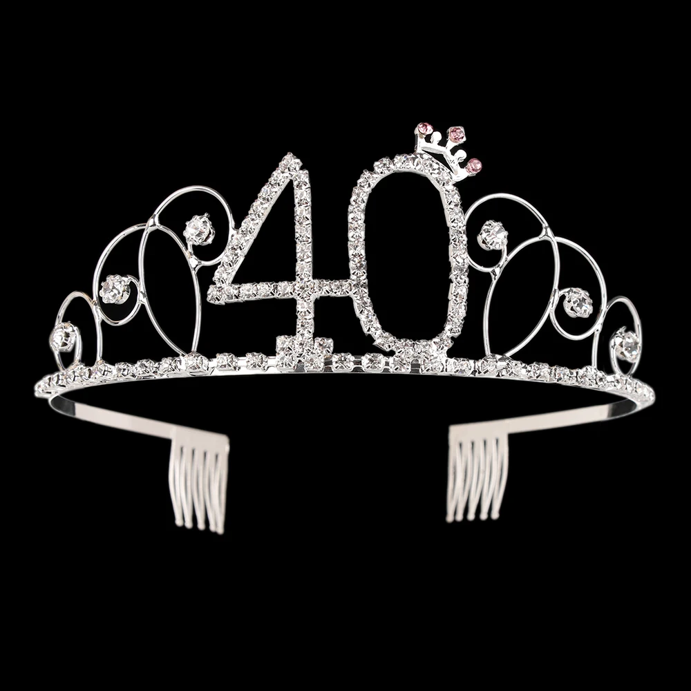 Обруч для волос на день рождения 16/18/40/50/60/70/80/100 лет женщин и девочек блестящие