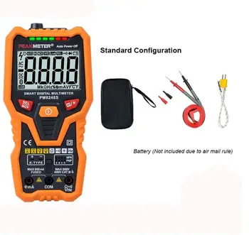 

PM8248S Smart Auto Range Professional Digital Multimeter Voltmeter with NCV Frequency Backlight Temperature Transistor Test