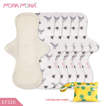

Mora Mona Washable and reusable bamboo fiber sanitary napkin, super absorbent sanitary pad, soft and comfortable Menstrual Pad
