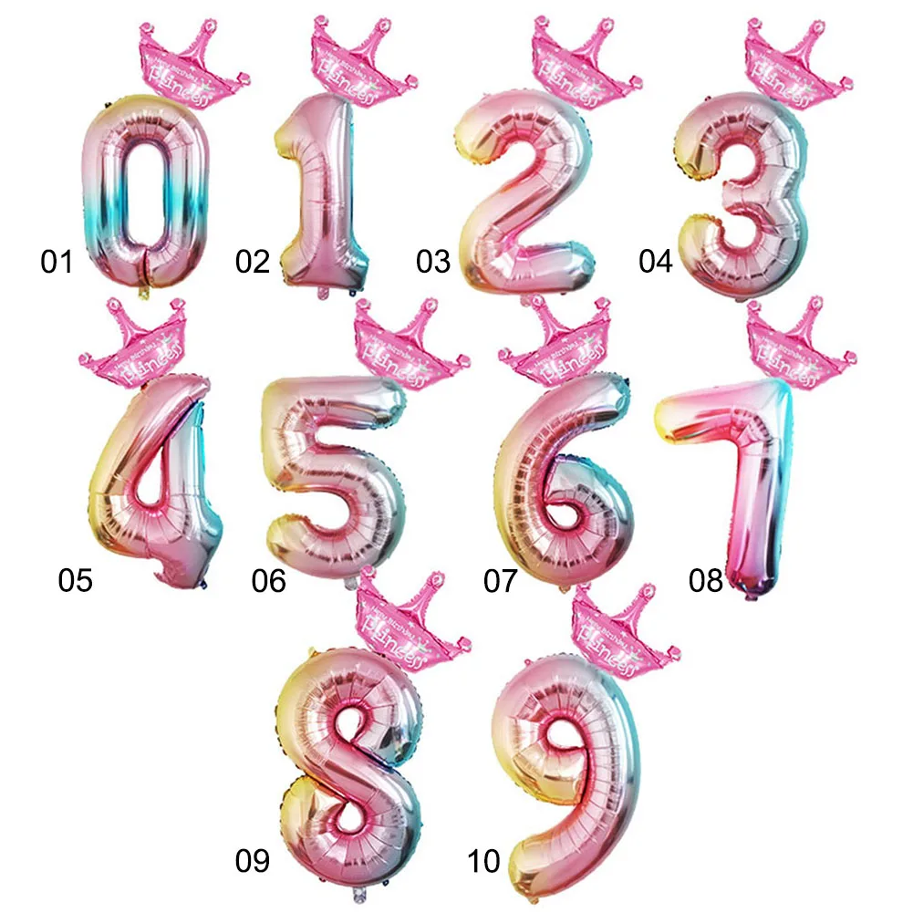 Rainbow Aluminium Foil Number Balloons 0-9 Birthday Party Anniversary Party Decor Globe Kids Figure Air Ball Supplies Rainbow Aluminium Foil Number Balloons 0-9 Birthday Party Anniversary Party Decor Globe Kids Figure Air Ball Supplies