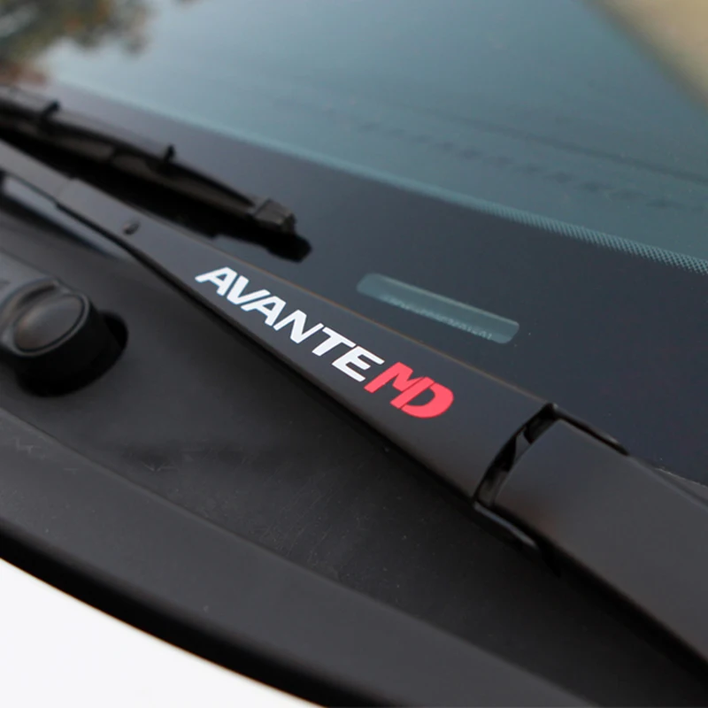 

2pcs Sport Engine Hood Window Windshield Wiper Sticker Center Console Dashboard Decal Vinyl for Hyundai Avante MD