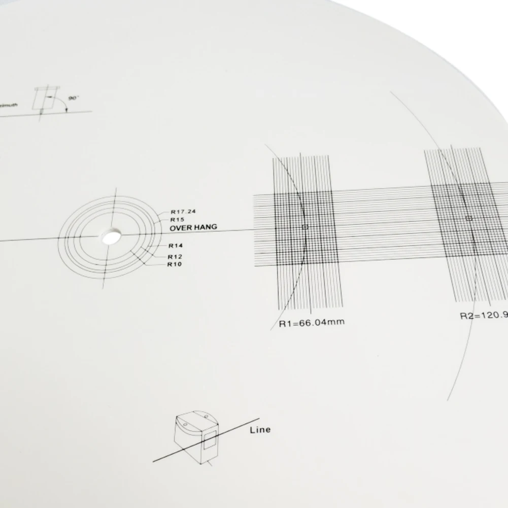 Акриловый коврик Тахометр транспортир практическое выравнивание белый Обнаружение круглая скорость инструменты Phono LP Виниловая пластинка проигрыватель