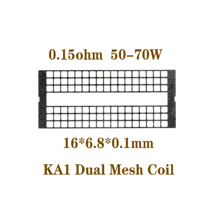 (10pcs/box) 18*6.2*0.1mm Ni80 0.17ohm KA1 0.2ohm dual clapton mesh coil for Zeus X RTA kylin m/For Profile Rdta