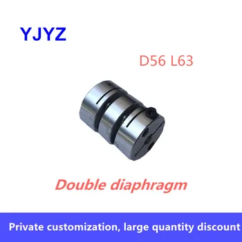 

Aluminum alloy D56L63 double diaphragm coupling elastic connector D56mm L63mm ball screw step servo motor encoder computer