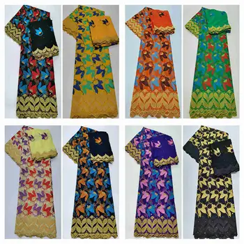 

African Cotton Lace Fabric With Eyelet Embroidery Nigerian Swiss Voile Lace In Switzerland Party ! HL11709
