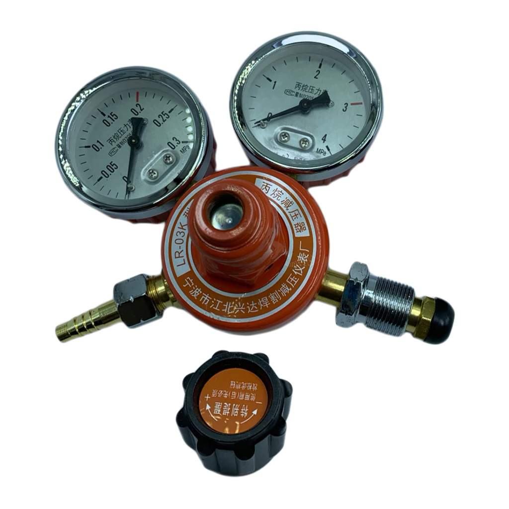 Propane Regulator Reducer, Mig Flow Meter Pressure Gas Solid Brass Fit Gas Torch Cutting Welding