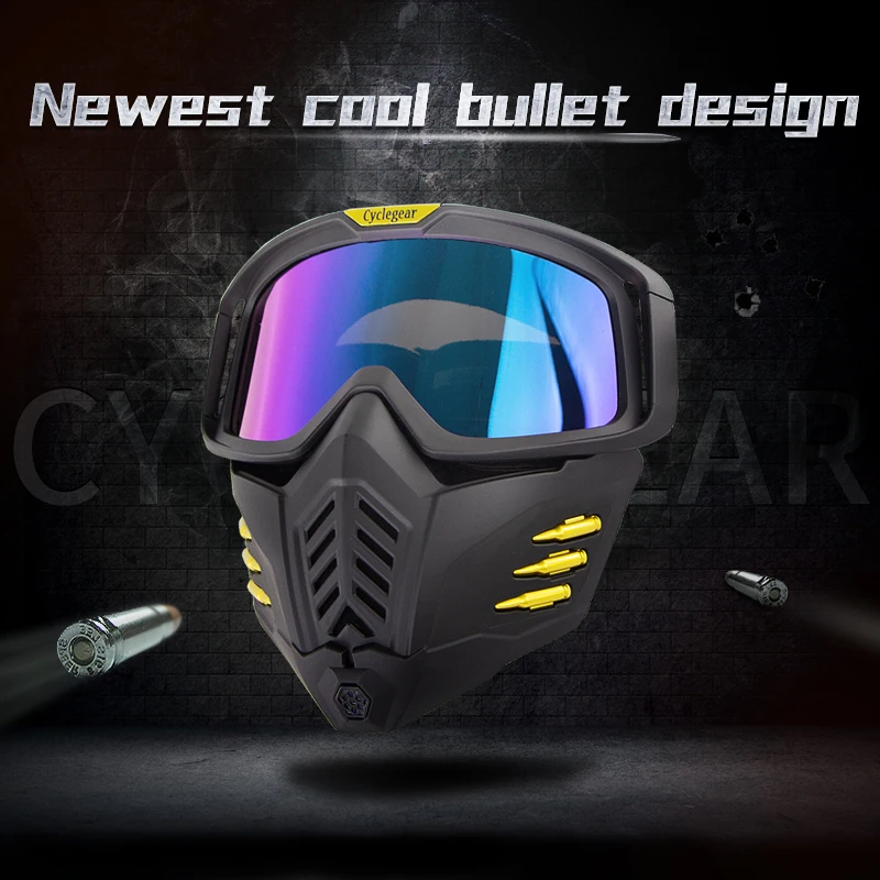 Cyclegear крутая Маска Goggle очки для мотокросса мотоцикл Oculos установка для ретро-шлем двойного назначения маска очки HD Gafas Moto CG18
