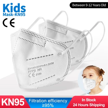 

KN95 Children Masks For 9-12 old Kids Masques Dust FFP2 KN95Mask Protective Face Mask Filter Respirator mascarillas FPP2 Kids