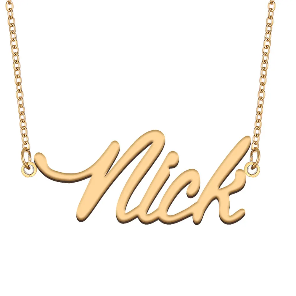 Nick Name Necklace for Women Stainless 