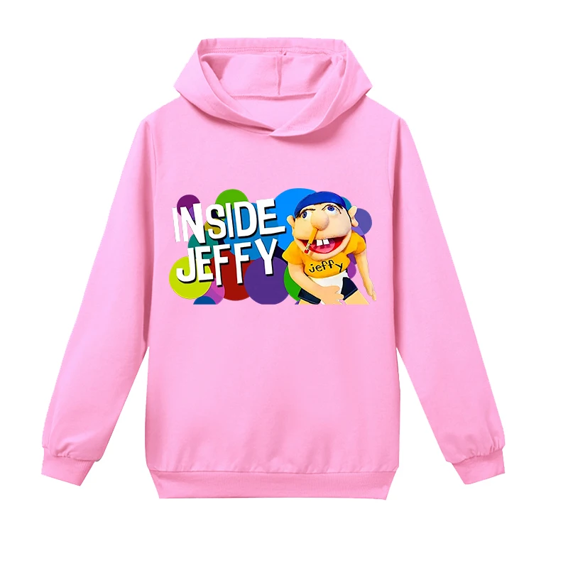 Г. Толстовки с капюшоном с забавным принтом «Jeffy Youth» Новая детская одежда футболки пальто для мальчиков с изображением кукол из аниме свитер для девочек детские топы, футболки, пальто - Цвет: H1303