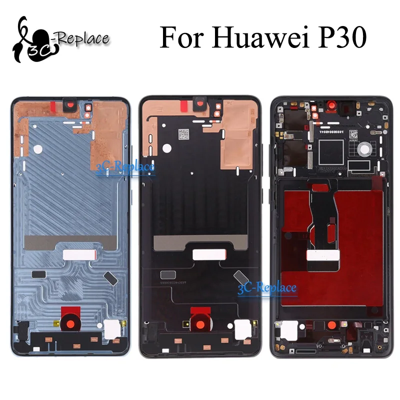 Б/у Оригинал для Huawei P30 ELE-L29 ELE-L09 ELE-AL00 передняя часть корпуса шасси плиты ЖК