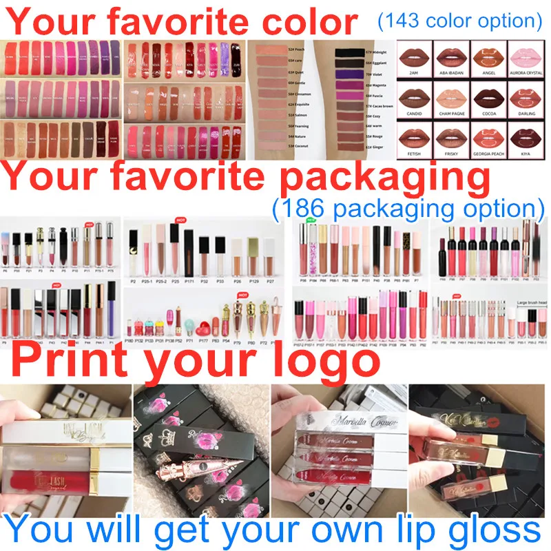 

NEW Private Label Lipgloss Wholesale Moisturizing Shiny Glitter Glossy Makeup Lip Gloss Custom Liquid Lipstick Bulk dhl shipping