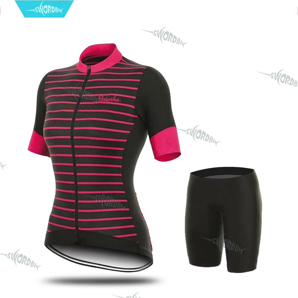 Женский комплект Джерси для велоспорта, одежда для велоспорта, одежда для велоспорта с коротким рукавом, женские шорты для велоспорта, дышащие летние комплекты - Цвет: Normal Cycling Set