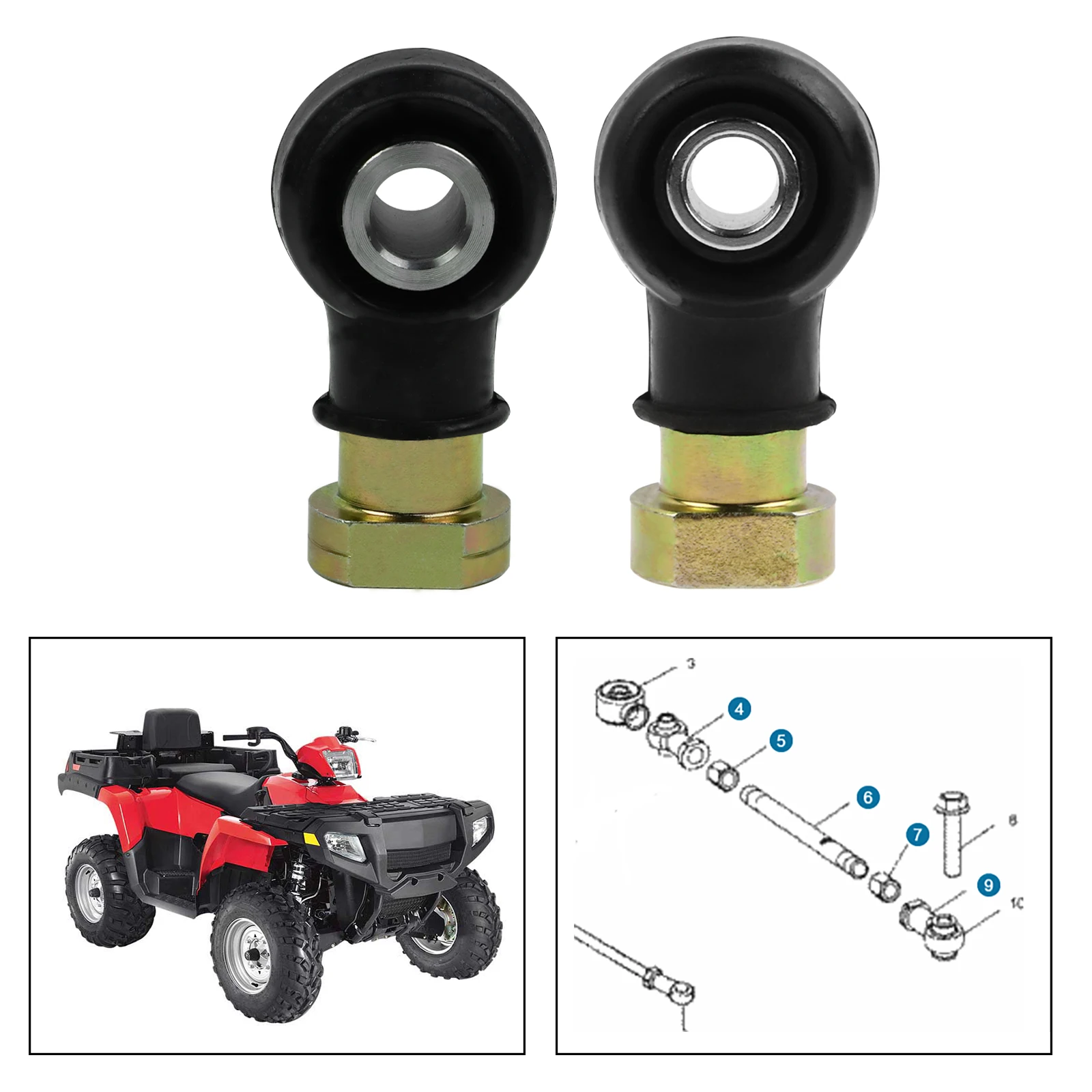 for Polaris Ranger 500 EFI 4X4 2006 2007 2008 2009 2010 2011 Tie Rod End