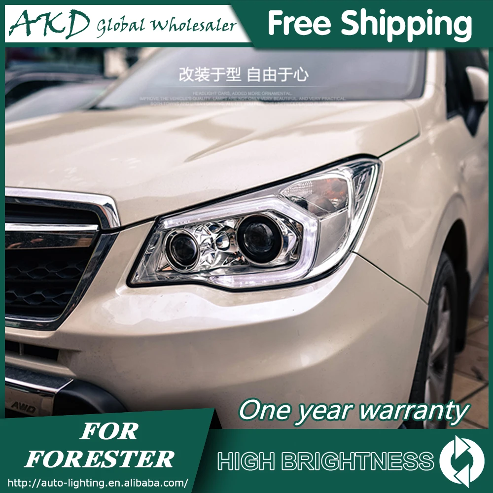 AKD автомобильный Стайлинг для Forester фары- дизайн светодиодный фонарь светодиодный DRL Биксеноновые линзы Высокий Низкий луч парковка