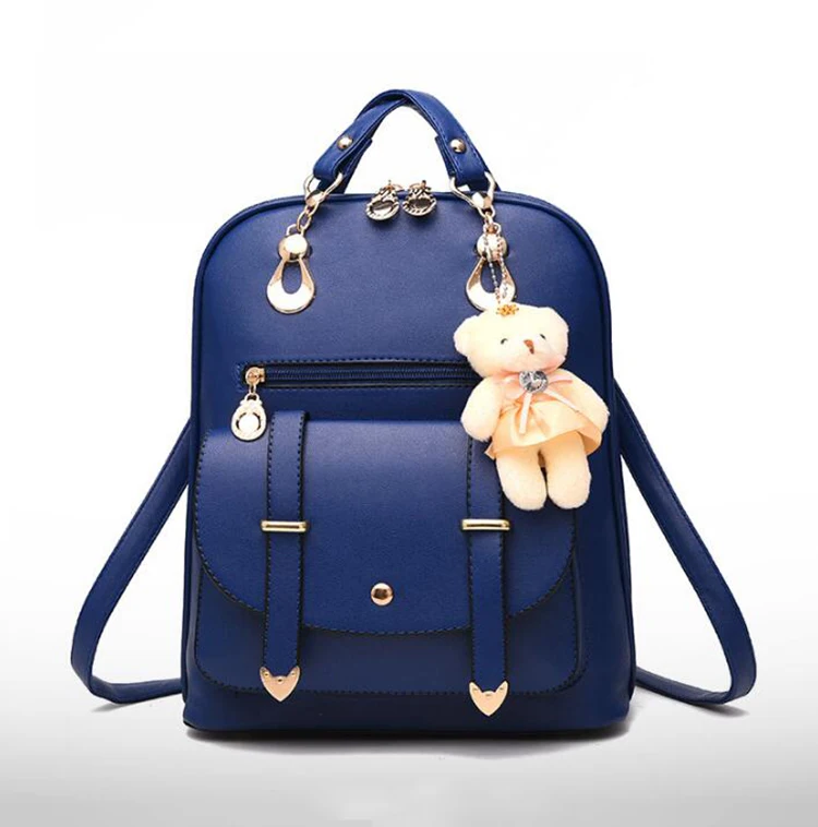 Женский рюкзак в консервативном стиле, игрушки в виде медведей, Школьные Сумки из искусственной кожи для девочек-подростков, женский рюкзак, сумка на плечо, туристический рюкзак