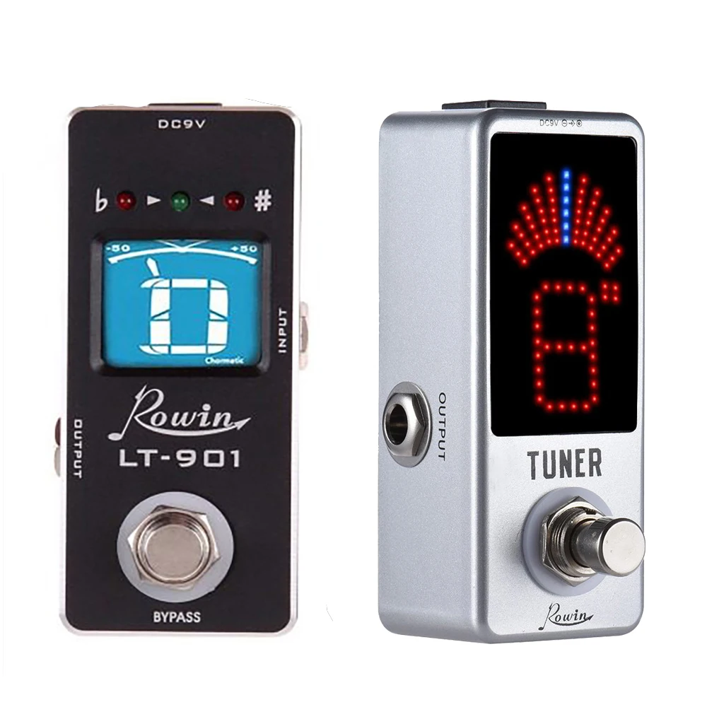 

Rowin Guitar Chromatic Tuner Pedal High Precision Pedal Tuner Ture Bypass Guitar Accessories