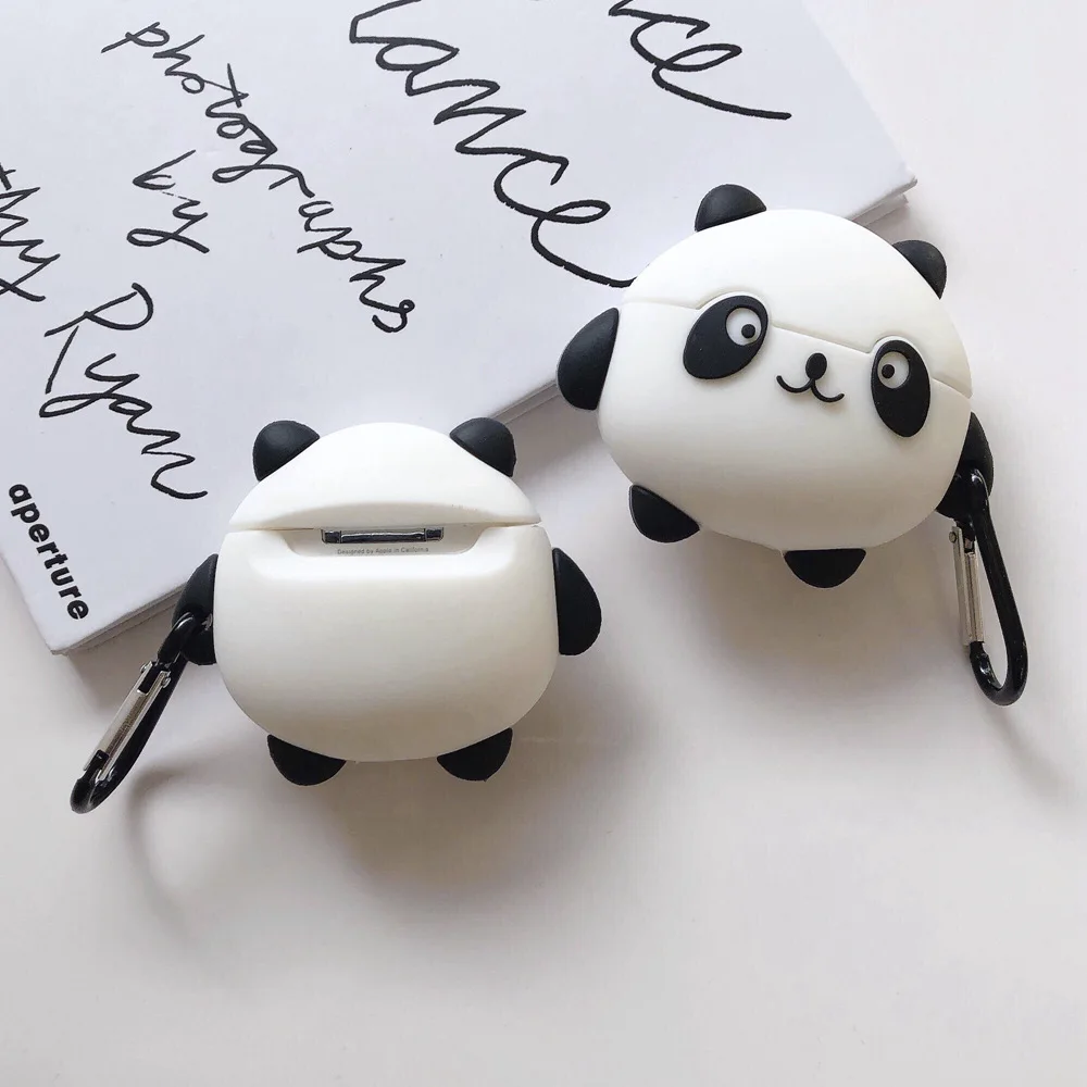 Беспроводной Bluetooth защитный чехол для наушников для Airpods Pro мягкий силиконовый милый мультяшный 3D панда Мягкий силиконовый чехол для Airpods
