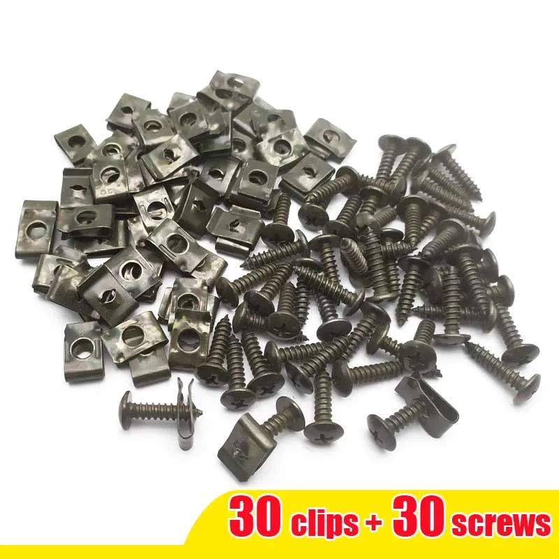 Good Deal Moped Clips Screw Scooter Ebike Plastic-Cover Self-Tapping Motorcycle Retainer Metal ZJmXY0rB