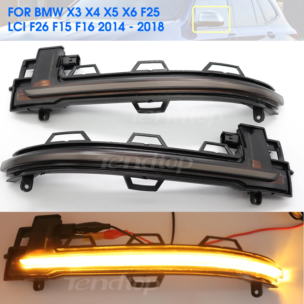 

Dynamic Blinker Mirror Light For BMW X3 X4 X5 X6 F25 LCI F26 F15 F16 2014 - 2018 LED Turn Signal Side Indicator SUPERB Car