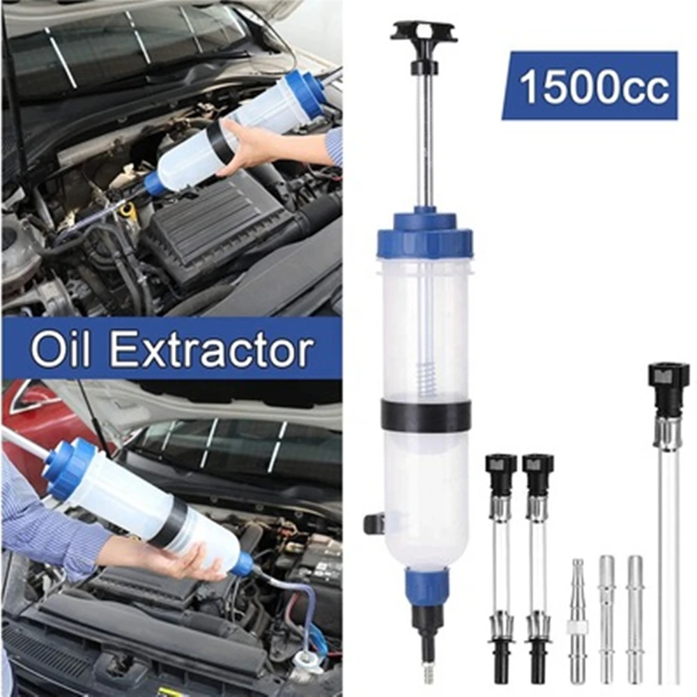 

1500ml Large Oil Syringe Gasoline Injector Engine Oil Aspirator Brake Fluid Drain Kit Automatic Oil Change Syringe For Cars