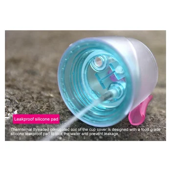 

600ml Sports Spray Cooling Bottle Convenient Bicycle Water Cup Gym Beach Bottle Leaking Cup Camping Hiking Kettle EL