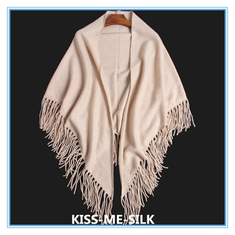 

KMS Cashmere Triangle Scarf Shawl Warm autumn and winter for Women 85*230CM/300G
