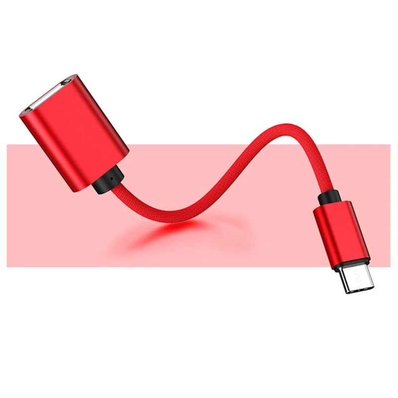 Usb Otg type C к Usb адаптер Otg Быстрая зарядка type-C зарядное устройство нейлоновый Плетеный конвертер передачи данных