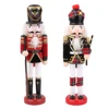 Set Of 2 Xmas Nutcracker Guard Soldier & Bagpipes Soldier Walnut Puppet Toy 1