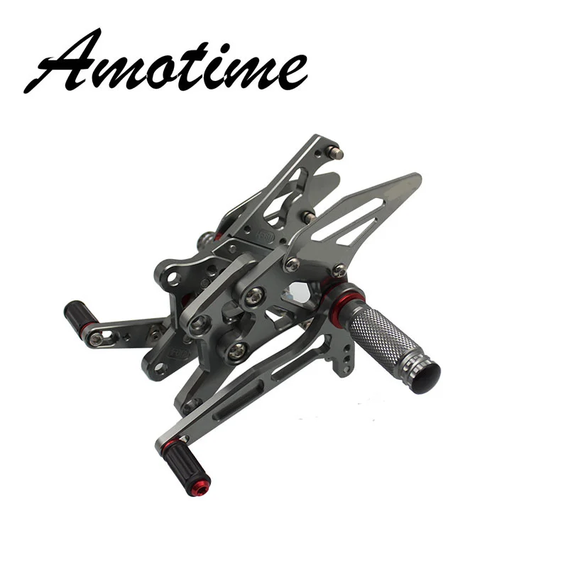 CNC регулируемый задний Набор Rearsets Подножка для ног для YAMAHA R25 R3 - Цвет: Серый