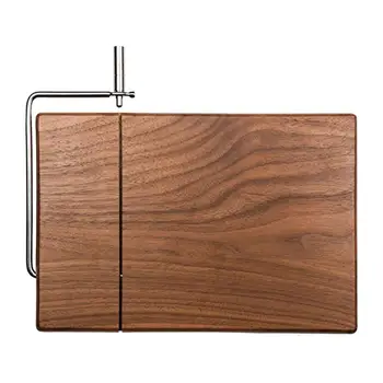 

Black Walnut Cheese Slicer Rectangle Butter Ham Cutting Knives for Making Dessert Kitchen Cooking Tools