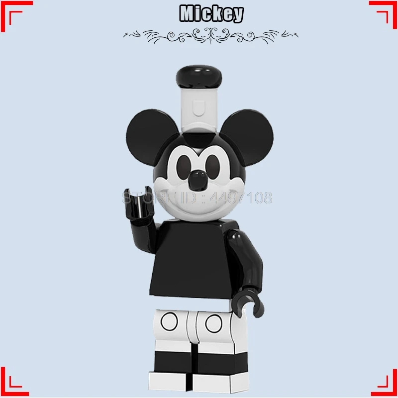 Mickey Милые Аниме фигурки Скрудж Микки Минни Луи Дьюи Дейзи Стич создатель игрушки строительные блоки История игрушек друзья для девочки - Цвет: Mickey