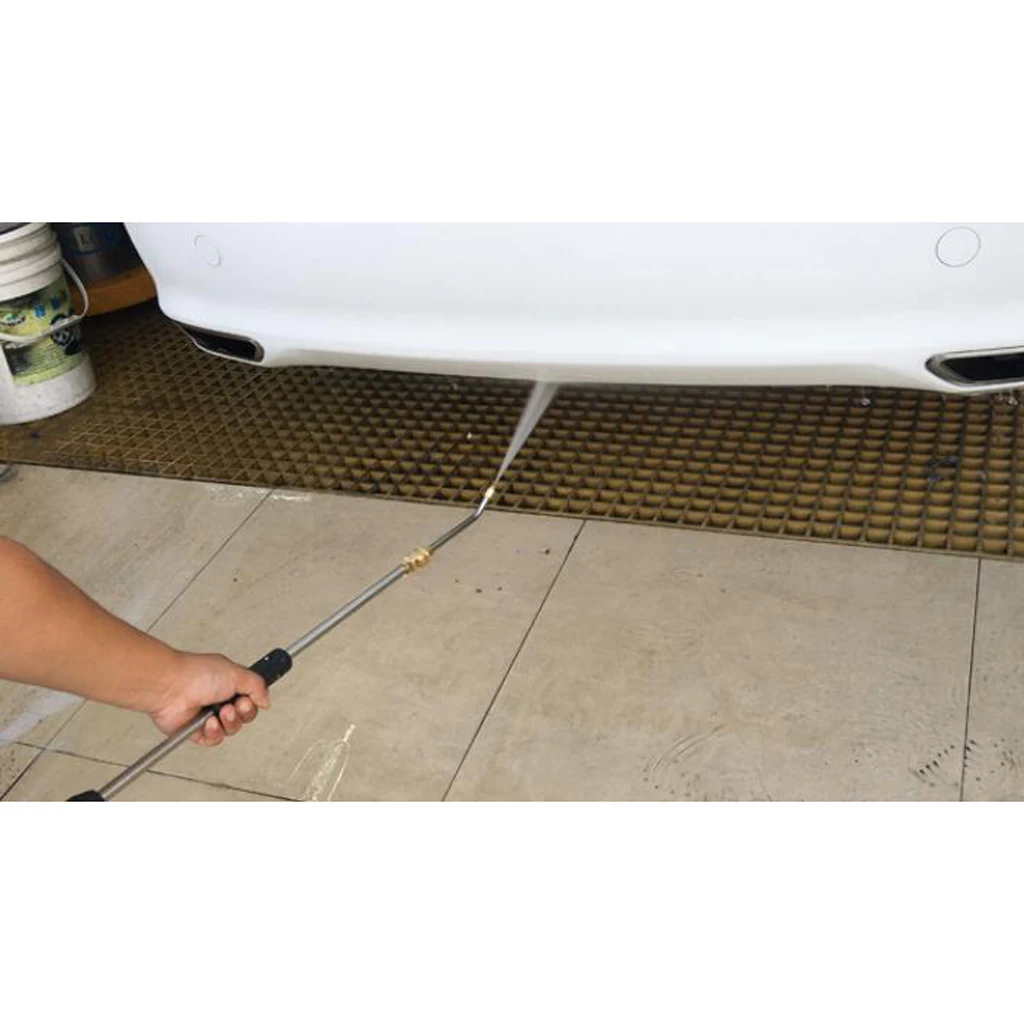 3600psi Metal Pole High Pressure Washer Spray Nozzle Water 90 Degree Angled Wand 1/4inch Quick Release