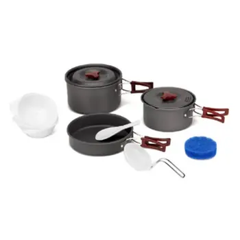 

Outdoor Camping Set Pot 2-3 People Picnic Pot With Hard Alumina Pot