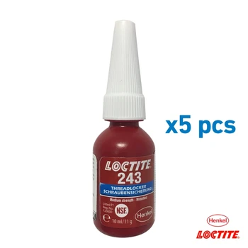 

Loctite 243 (5 pieces) Medium Strength Threadlocker Anaerobic Adhesive Glue 10 ml. Made in Germany