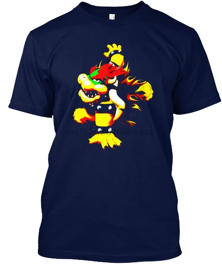 Flaming Bowser popular Tagless Tee T-ShirtNew T Shirt Spring Summer |